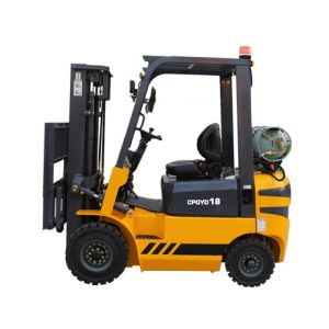 China High Lift Portable Gasoline Forklift In Warehouse , Compact Forklift Trucks on sale