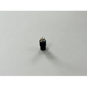 3 Pin Round Male Power Connector, Gold-Plated PCB Solder Terminals Connector