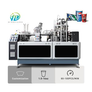 Automatic Coffee Single And Double PE Coated Disposable Paper Cup Making Machine