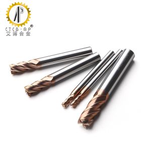 CNC TiAlSiN Coating Cemented Carbide 4 Flute Milling Cutter