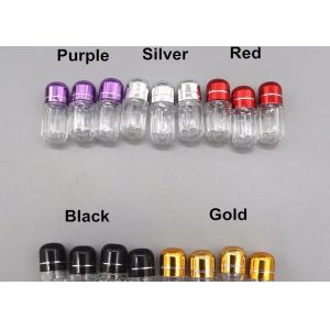 China Gold 2g Plastic Capsule Packaging Bottles With Metal Crown Cap on sale