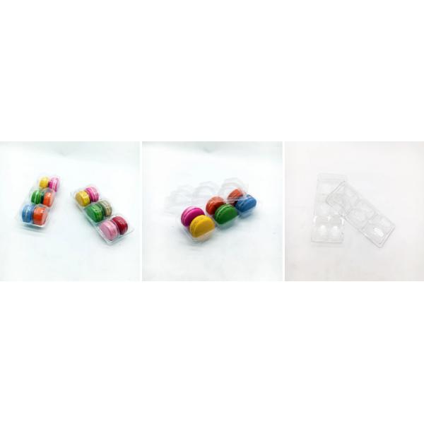 6 Pack Custom Macaron Clear Tray Recyclable Box Plastic Chocolate Tray