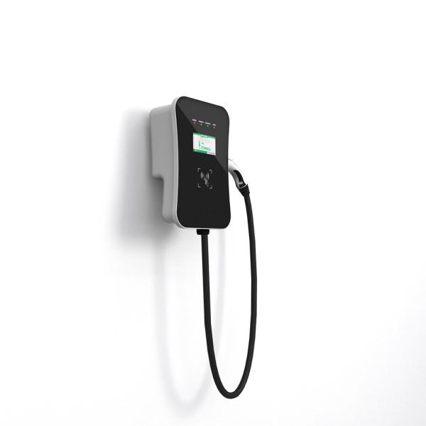J1772 Wallbox Level 2 Smart Charger 1-3 Phase 7kw With Electric Car