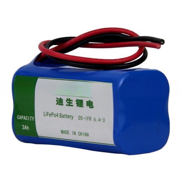 Emergency Lighting Safety lifepo4 battery pack High Low Temperature 6.4v 3.0Ah Self Protection PTC