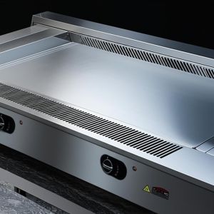Customizable Rectangular Teppanyaki Grill Table with Smoke Exhaust