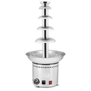 Cheap 304 Stainless Steel 5 Tiers Chocolate Fondue Fountain Machine Heat Stability for sale
