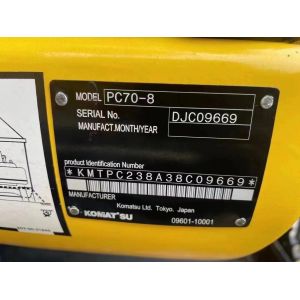 7 KG Machine Weight Komatsu Used Crawler Excavator PC70-8 Original Hydraulic