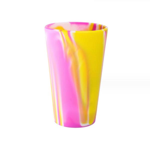 Versatile 14oz Unbreakable Silicone Stemless Wine Glass Cup for Parties