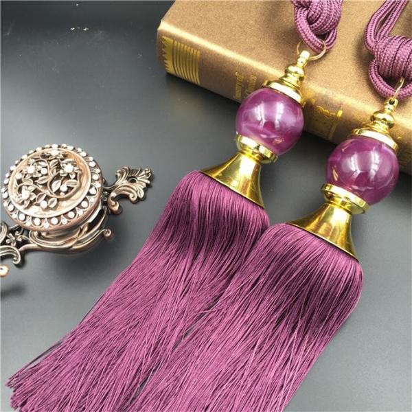 Fashion custom long tassel fringe trimming for curtain attractive tieback