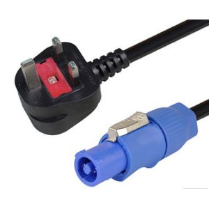 Cheap UK Standard Powercon Power Cable / Power Cord Cable With Powercon PC003-5M/1.5 for sale