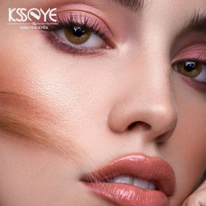 Fashion Monthly Colored Contacts Lens Doll Pink Red Brown Zero Power 14.5mm