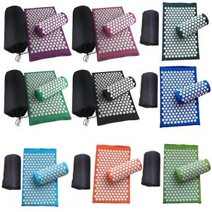 China Massager Cushions Lotus Acupressure Mat Pillow Head Neck Anti Stress Needle Massager on sale