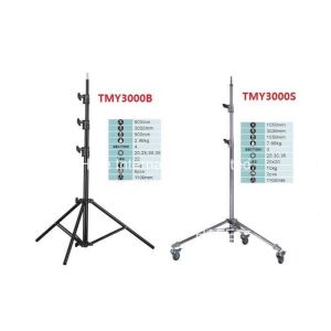 Air Damped Studio Photography Light Tripod Stand Aluminum Folded with Flexible