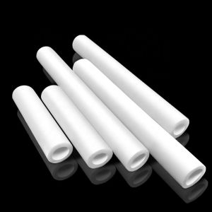 PTFE Tube Dispersion Resin Extruded Plastic White And High Temperature