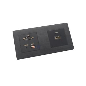 Stainless steel multimedia wall mount media plate electrical wall socket with