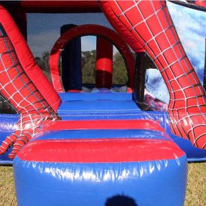 Attractive Spiderman Safe 3 In 1 Combo Bounce House Good Stitching