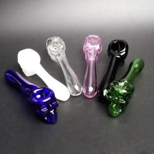 Small Pyrex Hookah Pipe , Straight Smooking Water Pipe 4mm Thick