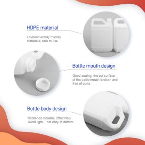 Empty Thickened PE Chemical Plastic Water Bottle With Handle