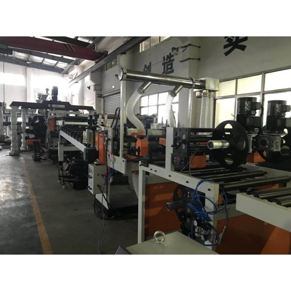 Quality Plastic Sheet Extrusion Line with Calibrating Boards 4 Groups 350kg/h Extrusion Capacity and 0.3-2mm Thickness Range wholesale