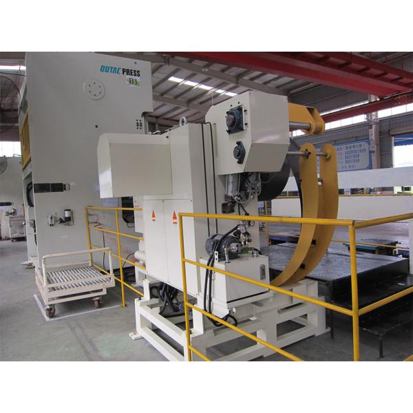 Automatic Metal Sheet Decoiler Straightening Machine Pneumatic Punching Tool Feeder