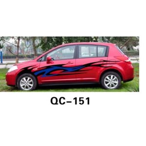 Cheap Non-reflective Car Body Sticker QC-151H / Custom Car Decoration for sale