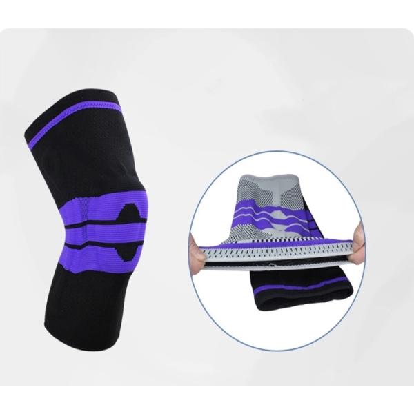 Custom Sports Knitted Breathable Nylon Knee Pads Anti Collision Eco - Friendly