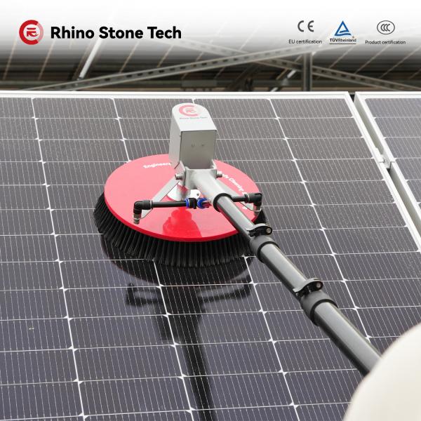 Quality 20m Pipe Rotating Solar Panel Cleaning Brush OEM Single Disc PV Clean Machine wholesale