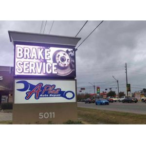 Outdoor Double Side Front Access LED Display HD P4 With Front Opening Cabinet