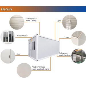 Fast Assembly Connected Column and Beam Container House Affordable for Bedroom