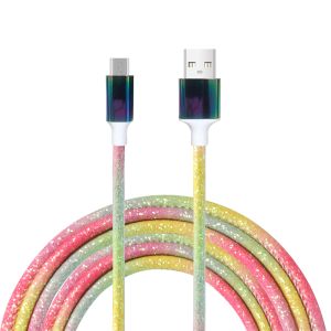 1m Length C-C20V3A 60W Max C-L 9V3A 27W Max Glowing Data Cable Metal Shell