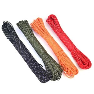 Reflective 550 Paracord Rope 100ft Parachute Cord Multi Function For Outdoor
