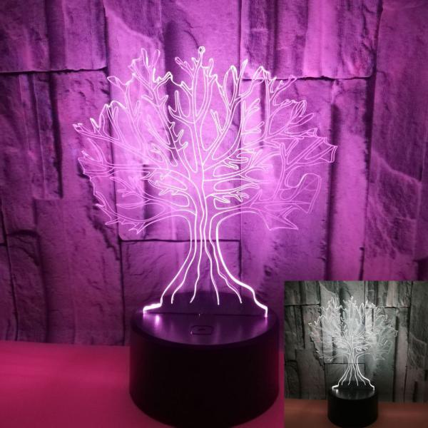 Foreign trade new big tree 3D light Colorful touch LED visual light Gift