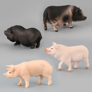 Custom Simulation Animals Model Toys Sets Pig Plastic Action Figures Educational