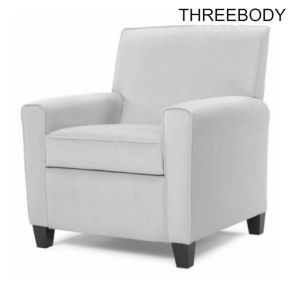 GreyLounge Hotel Bedroom Chairs , High Density Foam Fabric Single Arm Chair