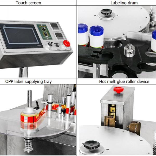 6000-8000BPH SUS304 Frame OPP Hot Melt Glue Bottle Labeling Machine