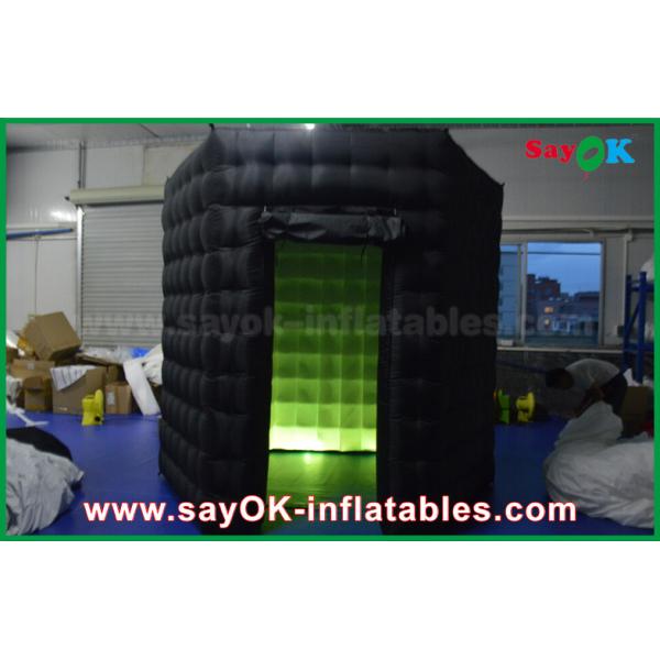 Quality Inflatable Photo Studio 1 Door 2.5m Custom Black / White Inflatable Photo Booth With LED Light Oxford Cloth wholesale