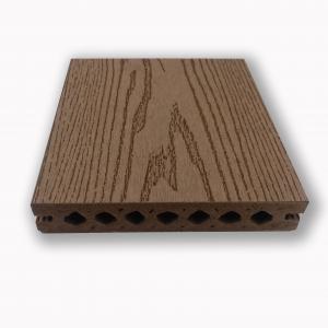 China Anti Skid WPC decking Composite Floor Covering 140 x 25mm brown coffee grey teak wood color on sale