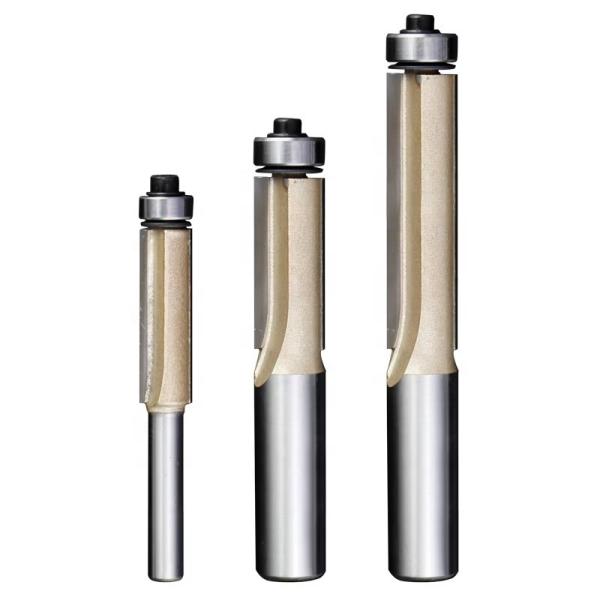 Customized High Quality Low Price 6mm 8mm Straight Bearing Trimming Bit Wood Milling Cutter Flush Trimming Router Bits