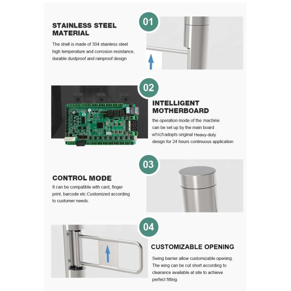 168mm Diameter Cylinder Swing Turnstile Gate