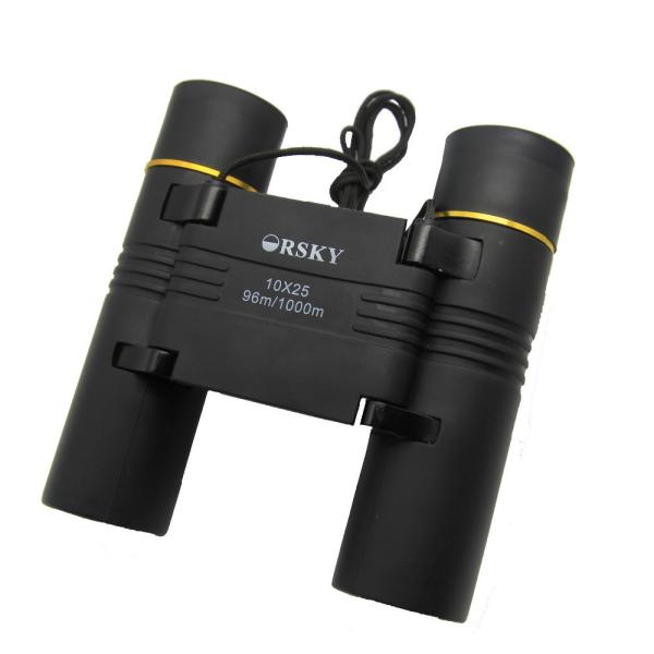Light Weight Compact Folding Binoculars 10x25 Long Range High Definition For