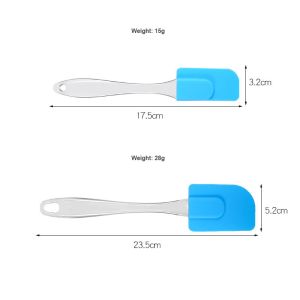 Nontoxic Detachable Silicone Pastry Scraper With Transparent Plastic Handle