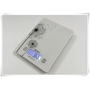 Cheap Touch Screen Tempered Glass Digital Scale Dandelion Design With Non Slip Mat for sale