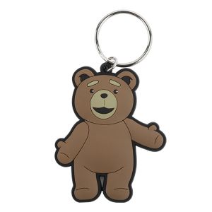 Custom Soft Touch PVC Bear Keyring Key Accessory, Soft Touch PVC Key Holder