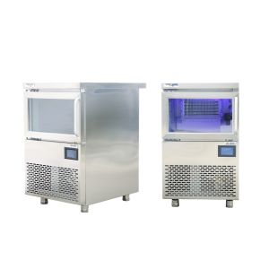 Water Cooling Ice Maker Machine with LED Blue Light for bakery