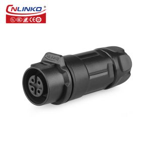 Cnlinko M12 IP68 Cable Wire Circular Waterproof Power 4pin Connector Male and