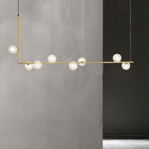Nordic Chandelier Lighting For Kitchen Bar Table long chandelier French Design Black Gold Chandelier(WH-MI-216)