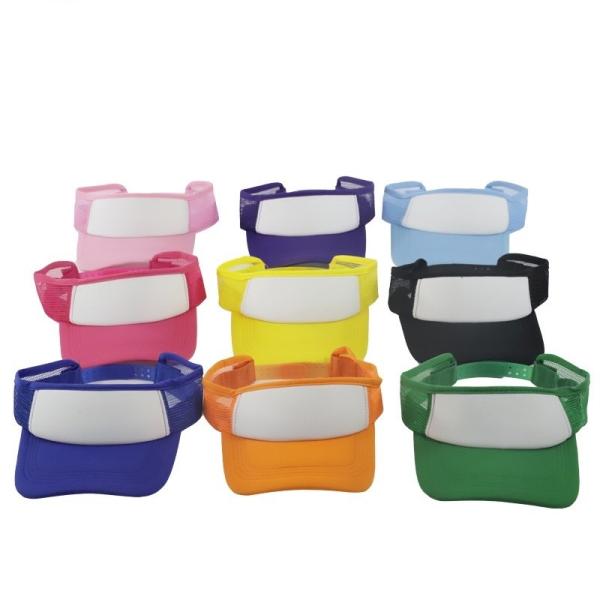 Stylish Sublimation Sun Visor Cap Mesh Cap For Heat Transfer All Colors