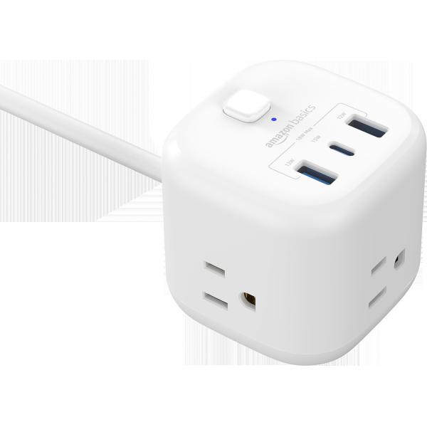 Quality Three USB Ports 18W Max Smart Power Strips with AC Socket 125V10A 1250W wholesale