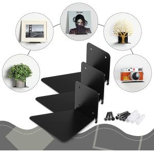 Triangle Bracket Book Organizer for Wall Mounting and Desk and Book Storage