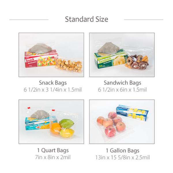 Compostable Zipper Bag, Bio Slider Storage Bags, double zip bags, dual track zipper BAGEASE.CN